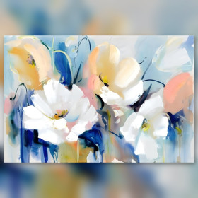 Toile de diamond painting Pavot D broderie diamant kit complet