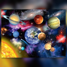 Diamond painting kit L'Alignement des Planètes sparkling rhinestones on canvas