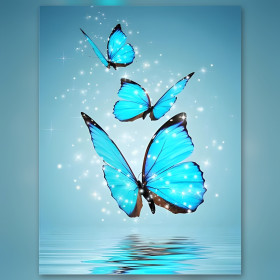 Diamond painting kit La Danse Turquoise fonkelende steentjes op canvas