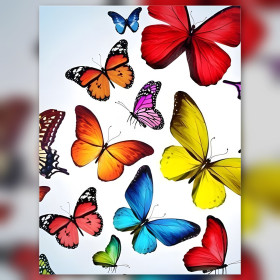 Diamond painting kit Le Ballet Aérien fonkelende steentjes op canvas