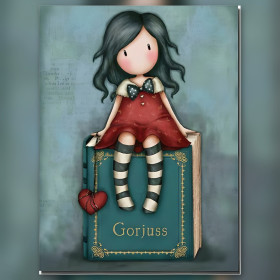 Fille assise sur livre grimoire diamond painting strass brillants