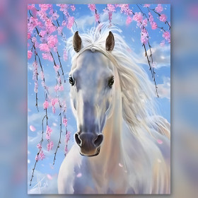 Kit pittura diamante Poésie Printanière strass scintillanti su tela