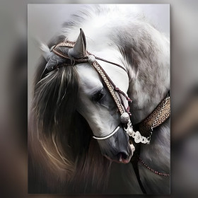 Kit pittura diamante Le Destrier Élégant strass scintillanti su tela