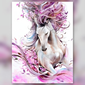 Diamond painting kit Rêverie Florale sparkling rhinestones on canvas