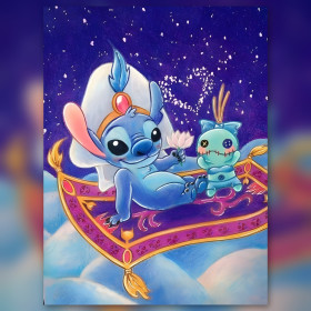Diamond painting kit Le Tapis Volant fonkelende steentjes op canvas