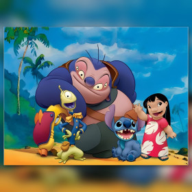Tela diamond painting Lilo e Stitch strass brillanti ricamo diamante