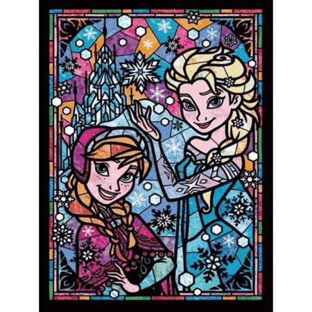  La Reine des Neiges Le Vitrail Glacé Diamond Painting Disney