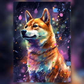 Toile de diamond painting Corgi, Compagnon Joyeux broderie diamant kit complet