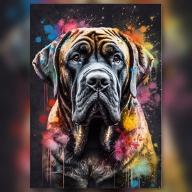 Toile de diamond painting Mastiff Protecteur broderie diamant kit complet