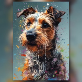 Toile de diamond painting Yorkshire Terrier Éveillé broderie diamant kit complet