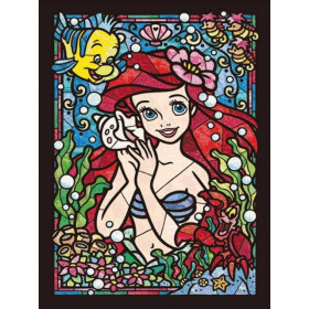  Die kleine Meerjungfrau: Das Unterwasser-Buntglasfenster Diamond Painting Disney
