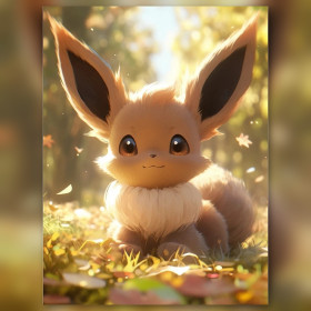 Eevee luce dolce foresta tela diamond painting strass brillanti