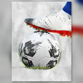 Chaussure de football sur ballon diamond painting strass brillants
