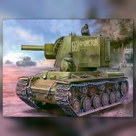 KV-2 tank sandstorm diamond painting kit shiny rhinestones