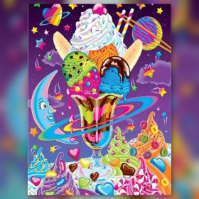 Toile de diamond painting Sundae Cosmique aux Étoiles Sucrées broderie diamant kit complet