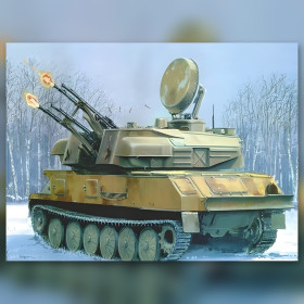 Diamond painting ZSU-23-4 Shilka winter zandstorm glanzende steentjes