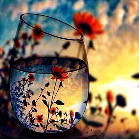  Klaproosglas Diamond Painting glaswerk