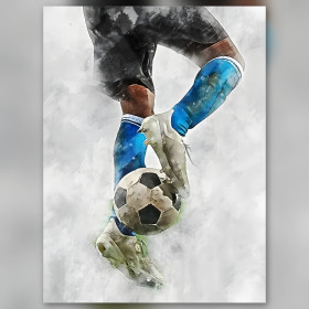 Aquarell Fußball Diamond Painting Leinwand glänzende Strasssteine Stickerei