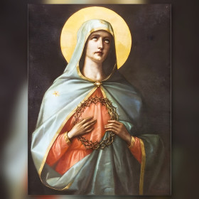 Vergine Maria lacrime di compassione diamond painting strass brillanti