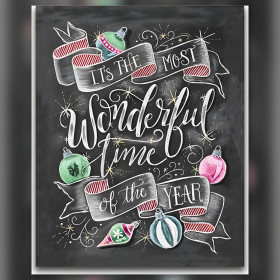 Diamond painting kerst krijtbord canvas met glinsterende strass en tekst