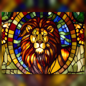 Diamond painting kit Lion de Vitrail Flamboyant fonkelende steentjes op canvas