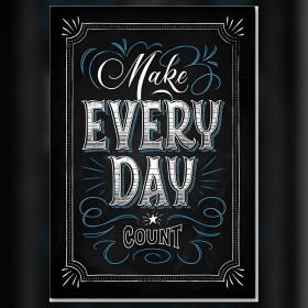 Toile diamond painting citation inspirante tableau noir strass brillants