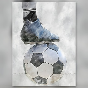 Fußballer Bein auf Ball Diamond Painting glänzende Strasssteine