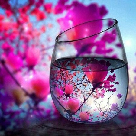  Petal Glass Diamond Painting Glassware