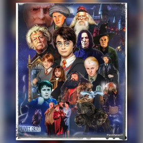 Collage Harry Potter diamond painting strass brillants toile terminée