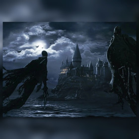 Zweelstein onder Dementors diamant schilderij glinsterende steentjes nacht