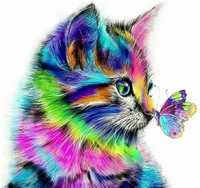 Broderie Diamant Chat