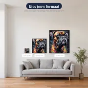 Boxer, Intense Blik - Diamantschilderij – beschikbare formaten