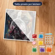 Bouledogue Francese a Colori Diamond Painting – kit pronto per iniziare