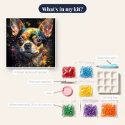 Chihuahua, Little Companion Diamond Painting – kit contents