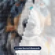 Majestic Bernese Mountain Dog Diamond Painting – diamond close-up