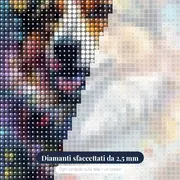 Collie, Dolcezza ed Eleganza - Diamond Painting – primo piano dei diamanti