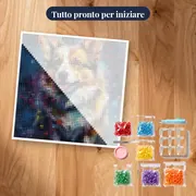 Collie, Dolcezza ed Eleganza - Diamond Painting – kit pronto per iniziare