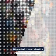 Dalmatien aux Taches Multicolores – gros plan des diamants