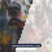 Dalmata con Macchie Multicolori Diamond Painting – primo piano dei diamanti