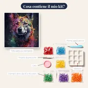 Pastore Tedesco, Sguardo Attento - Diamond Painting – contenuto del kit