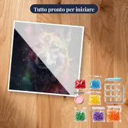 Pastore Tedesco, Sguardo Attento - Diamond Painting – kit pronto per iniziare