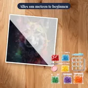 Duitse Herder, Aandachtige Blik Diamond Painting – pakket klaar om te beginnen