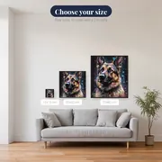 German Shepherd in the Wind Diamond Painting – available sizes