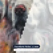 Englischer Setter, schlanke Silhouette - Diamond Painting – Nahaufnahme der Steine