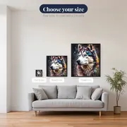 Siberian Husky with Ice Eyes Diamond Painting – available sizes