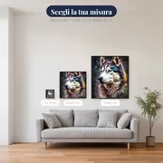 Husky Siberiano dagli Occhi di Ghiaccio Diamond Painting – misure disponibili