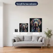 Retriever Nero e Schizzi di Colore Diamond Painting – misure disponibili