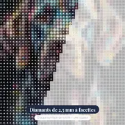 Retriever Noir et Éclats de Couleur – gros plan des diamants