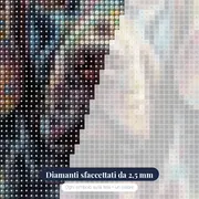 Retriever Nero e Schizzi di Colore Diamond Painting – primo piano dei diamanti