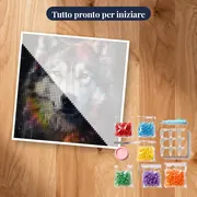 Alaskan Malamute, Spirito del Nord - Diamond Painting – kit pronto per iniziare